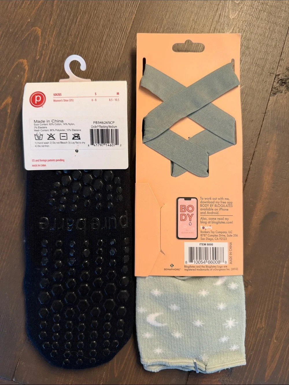 Pure Barre & Blogilates Pilates Grip Socks New